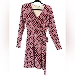 Vineyard Vines Lattice Knit Wrap Dress in Deep Bay NWOT